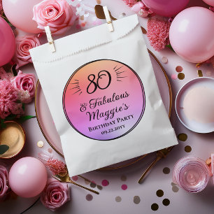 80 en Fabulous 80ste verjaardagsfeestje  Bedankzakje