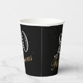 80 en Fabulous Elegant White Script Birthday Papieren Bekers (Rechts)