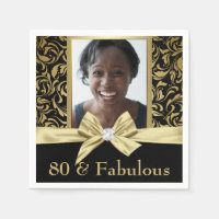 80 en Fabulous gouden damast 80ste verjaardag