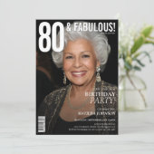 80 en Fabulous Magazine Hoesje 80ste verjaardag Kaart (Staand voorkant)