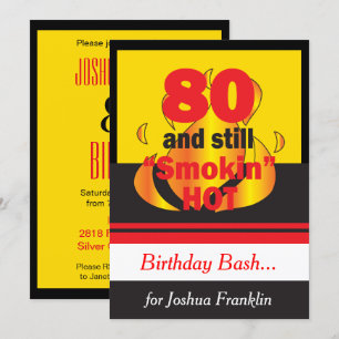 80 en nog Smokin Hete Verjaardag Kaart