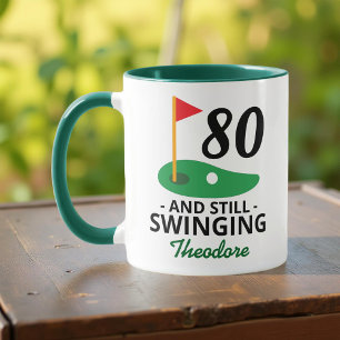 80 en nog steeds swingend, grappige 80e verjaardag mok