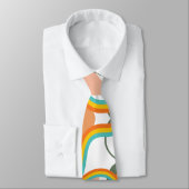  80-esthetisch kleurrijk patroon stropdas (Gebonden)