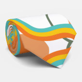  80-esthetisch kleurrijk patroon stropdas (Opgerold)