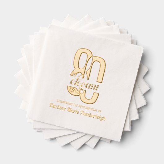 80 et élégant 80e Anniversaire Or (Insitu (empilé))