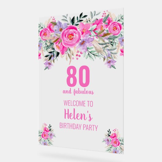 80 et fabuleuse fête d'anniversaire rose (Angle)