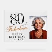80 et fabuleux Elegant Black 80th Birthday Photo (Recto)