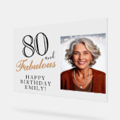 80 et fabuleux Elegant Black 80th Birthday Photo (Angle)