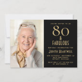 80 et Fabuleux | Invitation pour une fête d'annive (Devant)