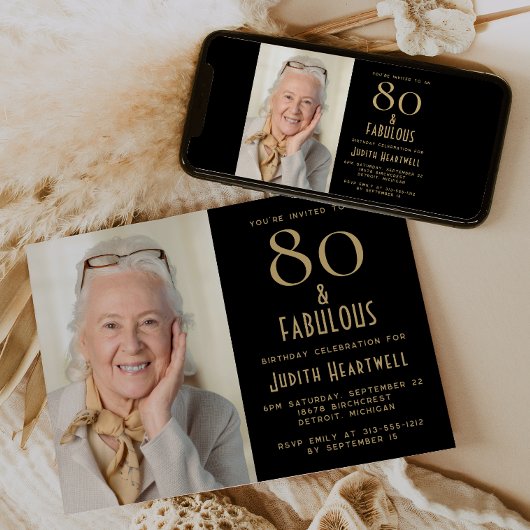 80 et Fabuleux | Invitation pour une fête d'annive