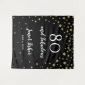 80 & Fabulous verjaardagsfoto-achtergrondbanner Fo Wandkleed (Voorkant (horizontaal))