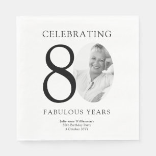 80 fantastische jaren 80ste verjaardag servet