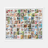80 Foto Collage Sjabloon Persoonlijk Wit Fleece Deken (Voorkant (Horizontaal))