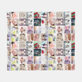 80 foto's collage gepersonaliseerd (20 herhalen) fleece deken (Voorkant (Horizontaal))