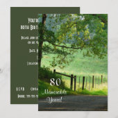 80 gedenkwaardige jaren/verjaardagscelebratie-man kaart (Voorkant / Achterkant)