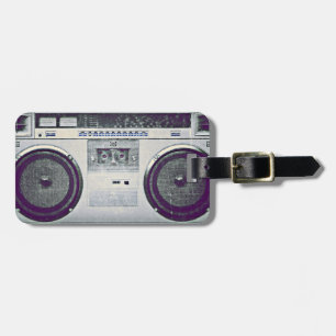 80-ghetto blaster bagagelabel