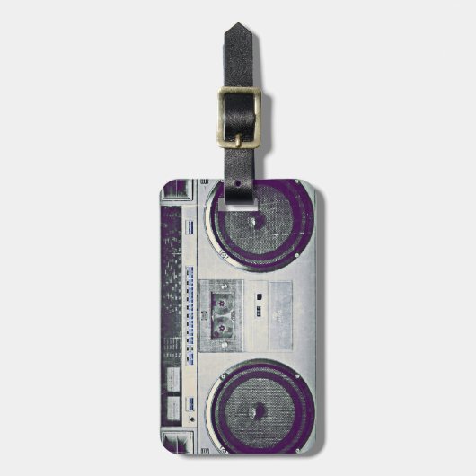 80-ghetto blaster bagagelabel (Voorkant verticaal)