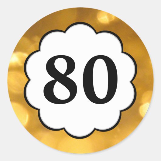 80 - Golden Numbers Sticker (Voorkant)
