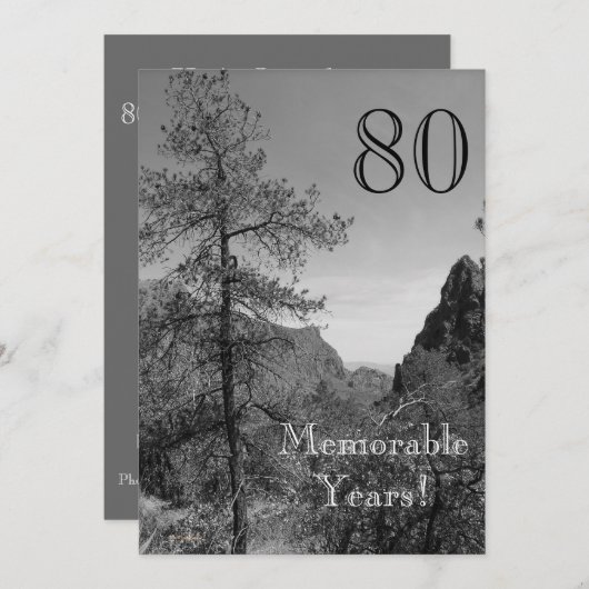 80 Herdenkingsjaren/Natuur van de feestdag Kaart (Voorkant / Achterkant)
