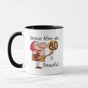 80 is mooie t-shirts en cadeautjes mok