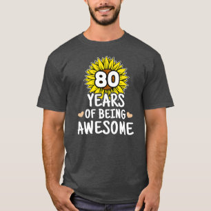 80 jaar Geweldige 80e verjaardag 80 jaar T-shirt