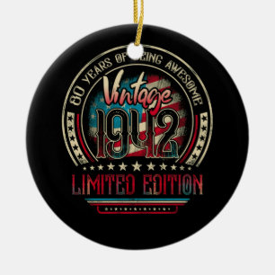 80 jaar Geweldige 80th Birthday 1942 Verenigde St Keramisch Ornament