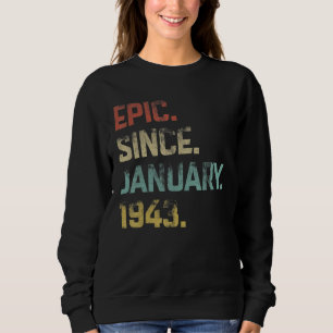 80 jaar oud Geweldige Epic sinds januari 1943 80th Trui
