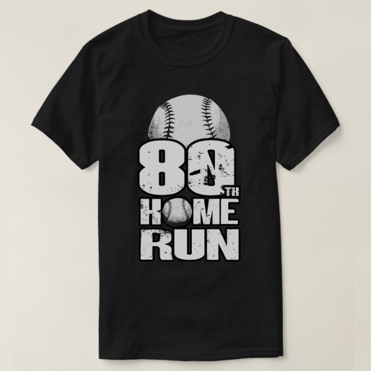 80 jaar oud  honkbal 80ste boerderij dier t-shirt (Design voorkant)