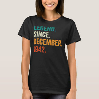 80 jaar oude 80e Mannen sinds december T-shirt
