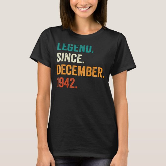 80 jaar oude 80e Mannen sinds december T-shirt (Voorkant)