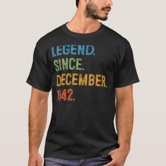 80 jaar oude 80e Mannen sinds december T-shirt