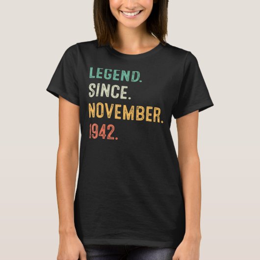 80 jaar oude 80e Mannen sinds november T-shirt (Voorkant)