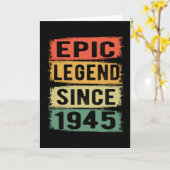 80 jaar oude Bday 1945 Epic Legend 80ste verjaarda Kaart (Gele Bloem)