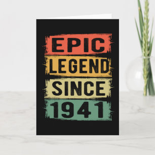 80 jaar oude dag 1941 epic Legend 81st Birthday Kaart