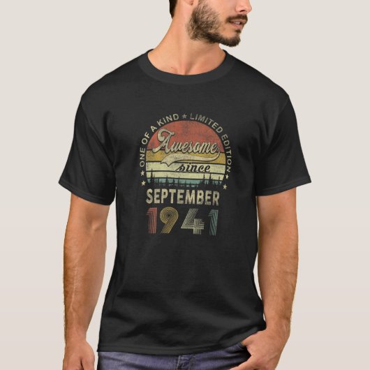 80 jaar oude geschenken Mannen  september 1941 80t T-shirt (Voorkant)