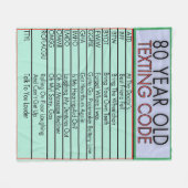 80 jaar oude sms-code grappige verjaardagssenioren fleece deken (Voorkant (Horizontaal))