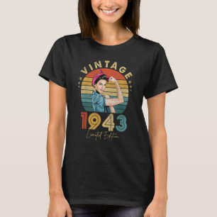 80 jaar oude Vintage 1943 80e verjaardag T-shirt