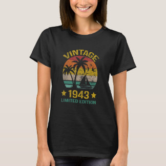 80 jaar oude Vintage 1943 80e verjaardag T-shirt
