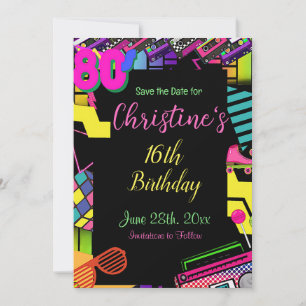 80 jaar uitnodiging, terug naar de 80, elke leefti save the date