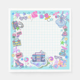 80 jaar verjaardagsfeest thema retro napkins servet