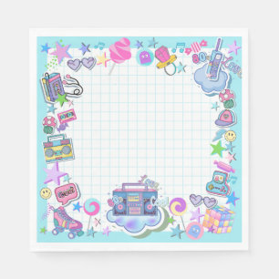 80 jaar verjaardagsfeest thema retro napkins servet