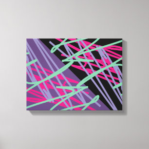 80-jaren kleuren splash medley art canvas afdruk
