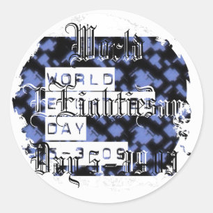80-jarige dag ronde sticker