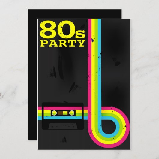 80-jarige partij kaart (Voorkant / Achterkant)