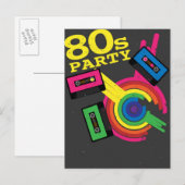 80-jarige partij uitnodiging briefkaart (Voorkant / Achterkant)