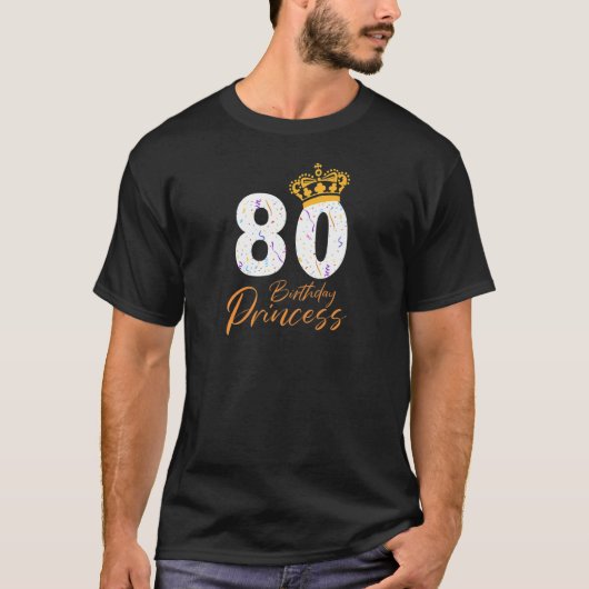 80-jarige prinses Funny 80th Birthday T-shirt (Voorkant)