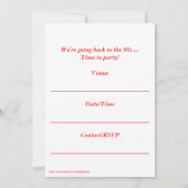 80-jarige uitnodiging 80 jaar retro girl pop art (Achterkant)