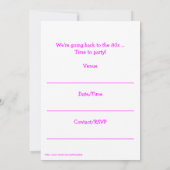 80-jarige uitnodiging 80-retro fluorescent (Achterkant)