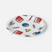 80 Memphis Abstracte stijl Papieren Bordje (Gekanteld)