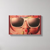 80 mode meisje canvas afdruk (Voorkant)